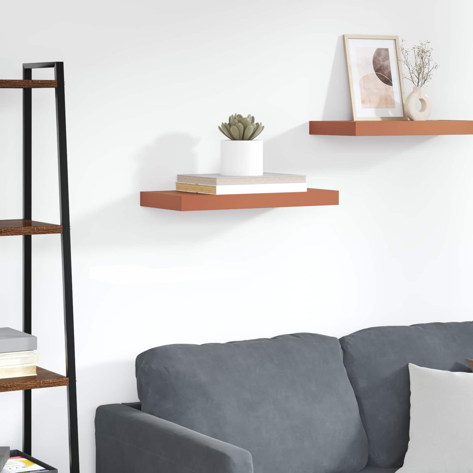 vidaXL Półka ścienna Czerwony 60 x 23 x 4 cm Materiał drewnopochodny