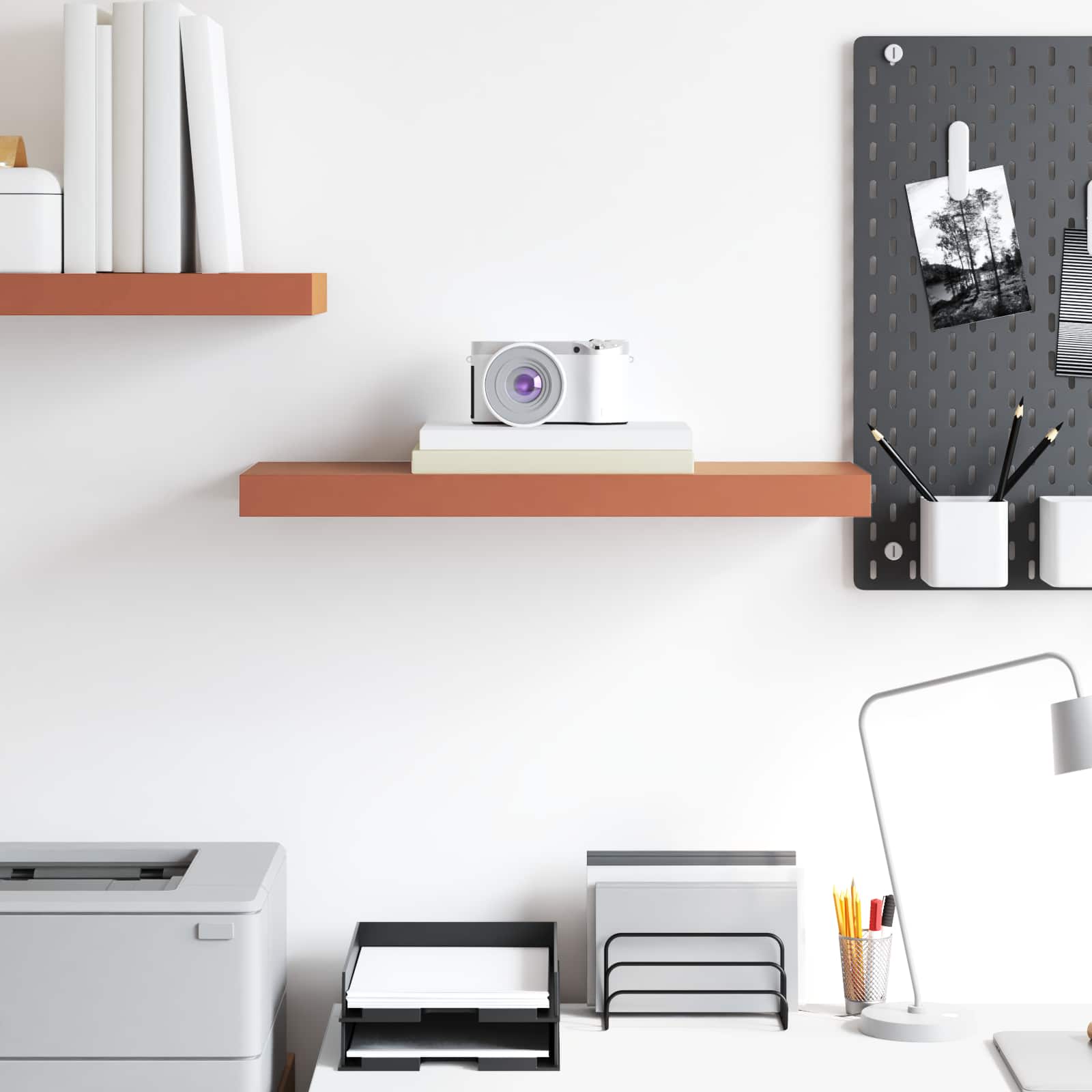vidaXL Półka ścienna Czerwony 60 x 23 x 4 cm Materiał drewnopochodny