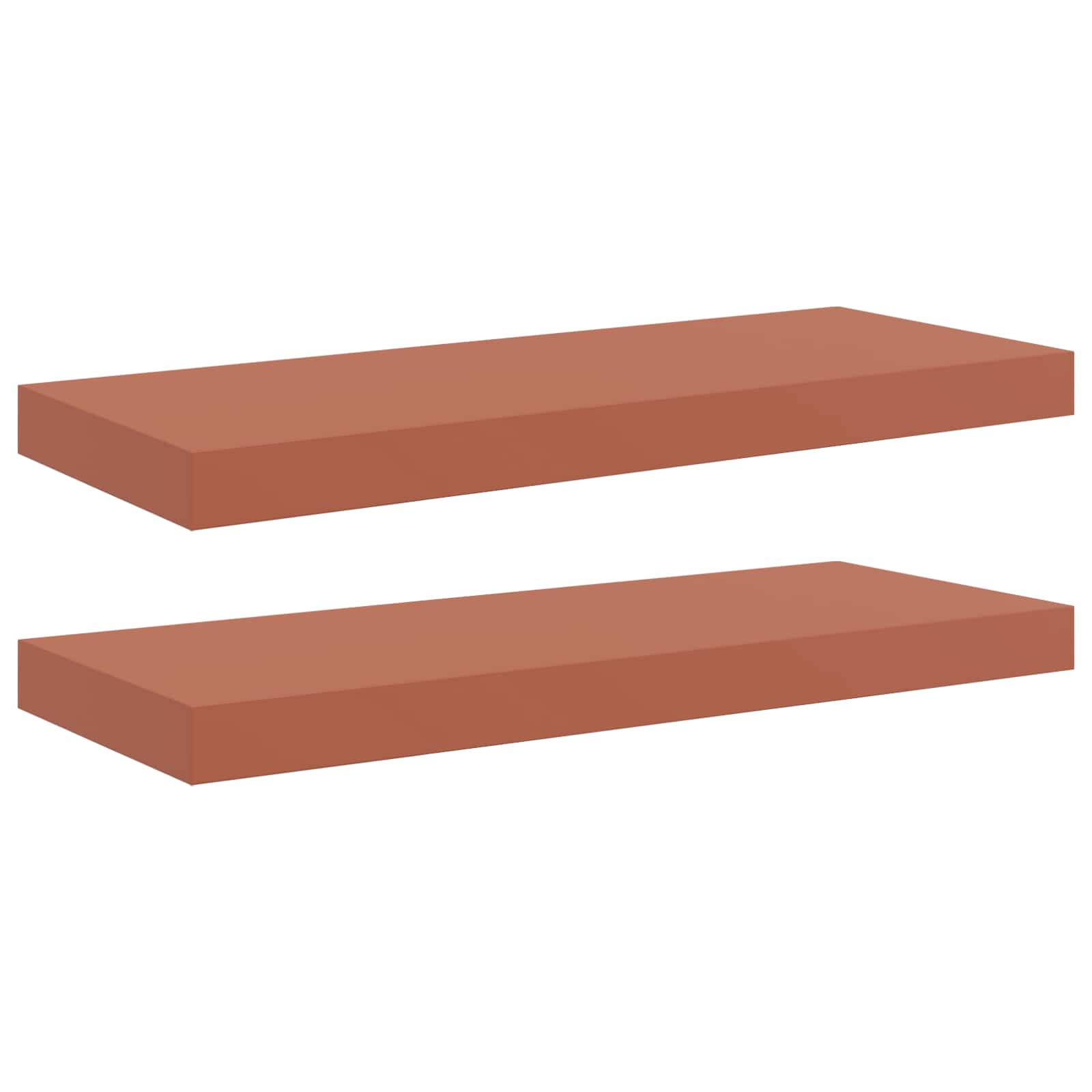 vidaXL Półka ścienna z przechowywaniem 2 pcs Czerwony 60 x 23 x 4 cm