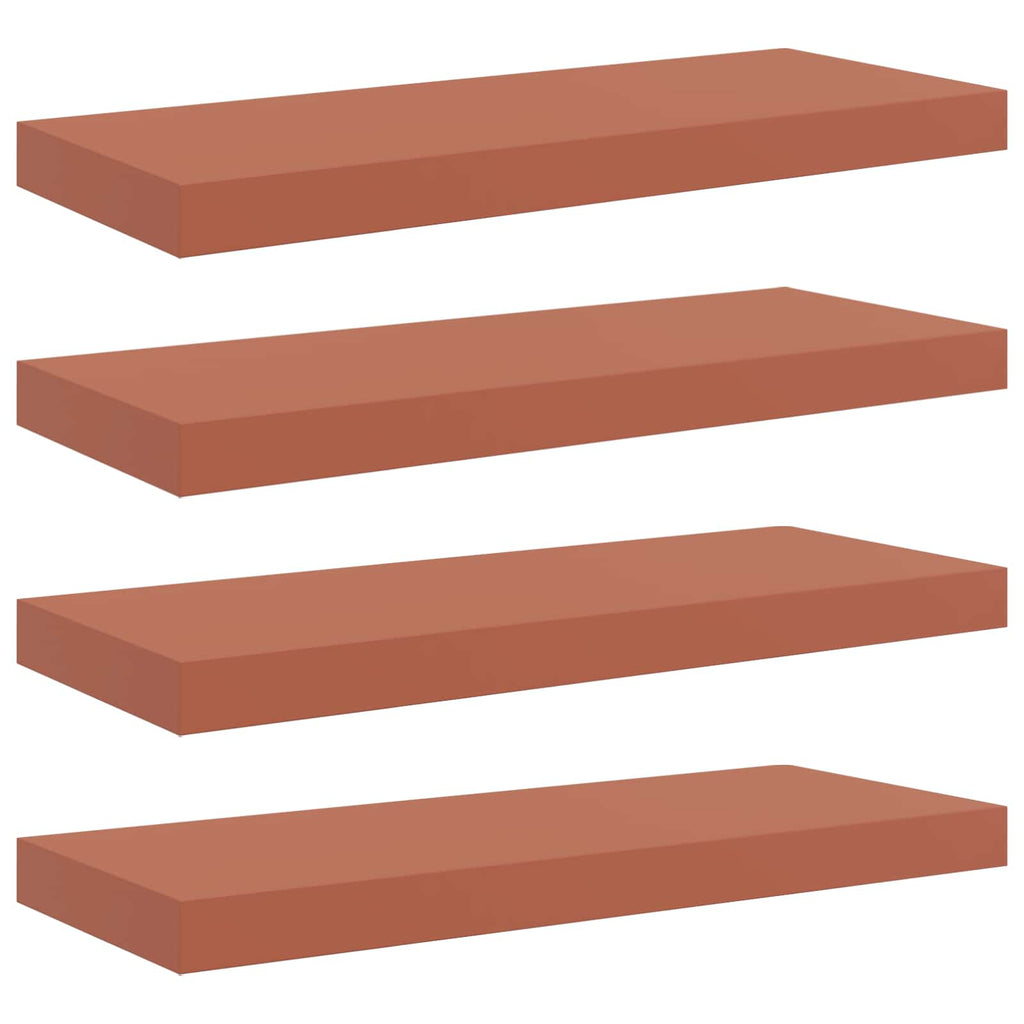 vidaXL Półka ścienna z przechowywaniem 4 pcs Czerwony 60 x 23 x 4 cm