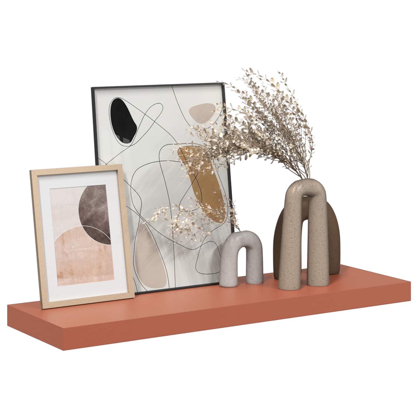 vidaXL Półka ścienna Czerwony 80 x 23,5 x 4 cm Materiał drewnopochodny