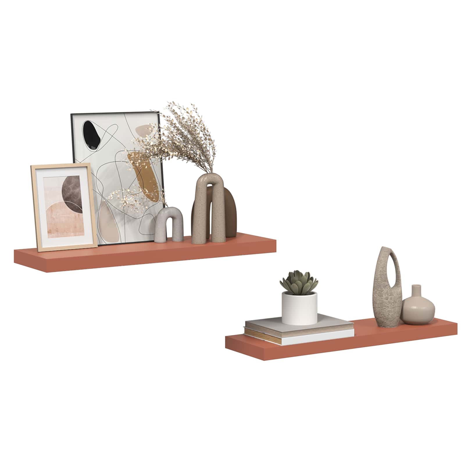 vidaXL Półka ścienna z przechowywaniem 2 pcs Czerwony 80 x 23,5 x 4 cm