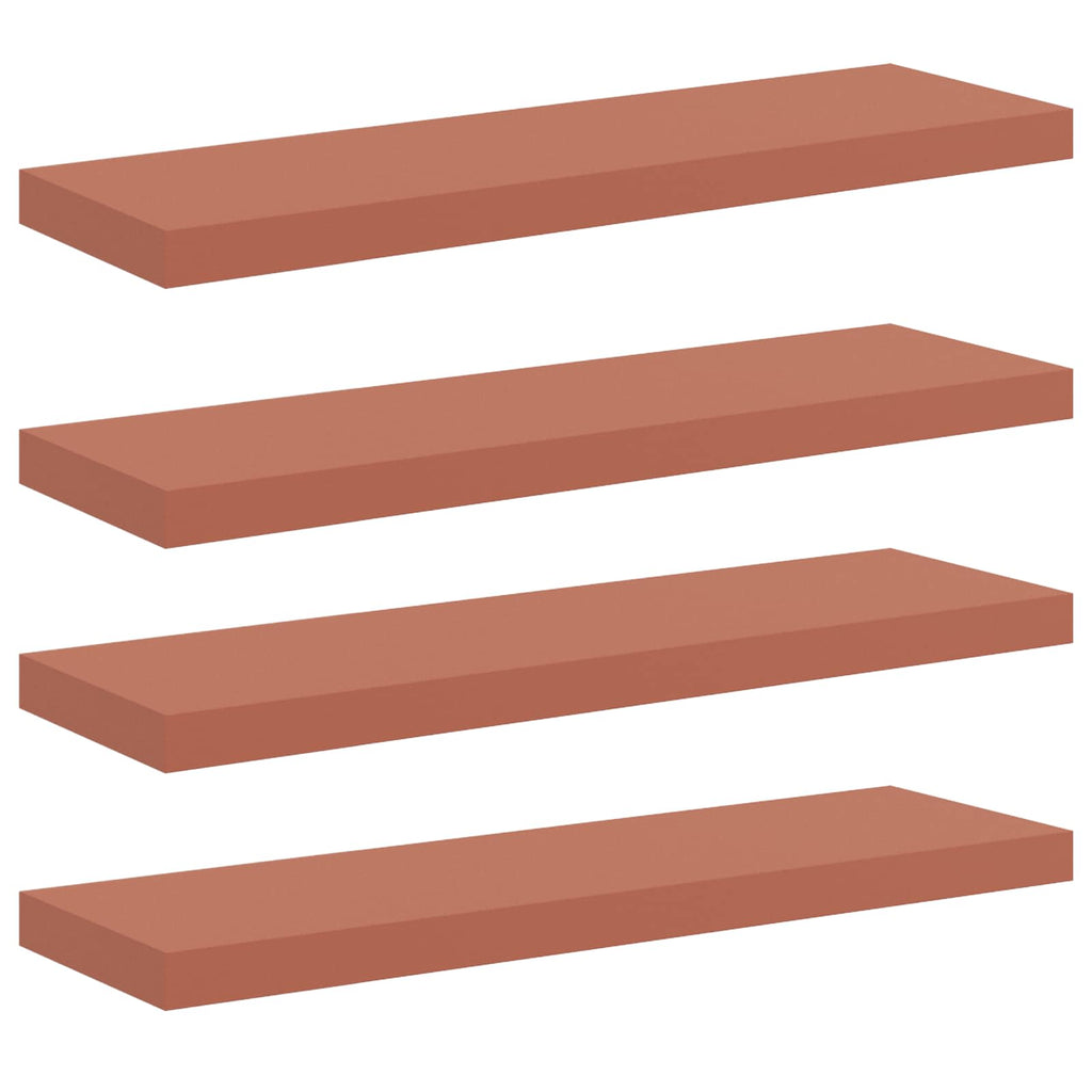 vidaXL Półka ścienna z przechowywaniem 4 pcs Czerwony 80 x 23,5 x 4 cm