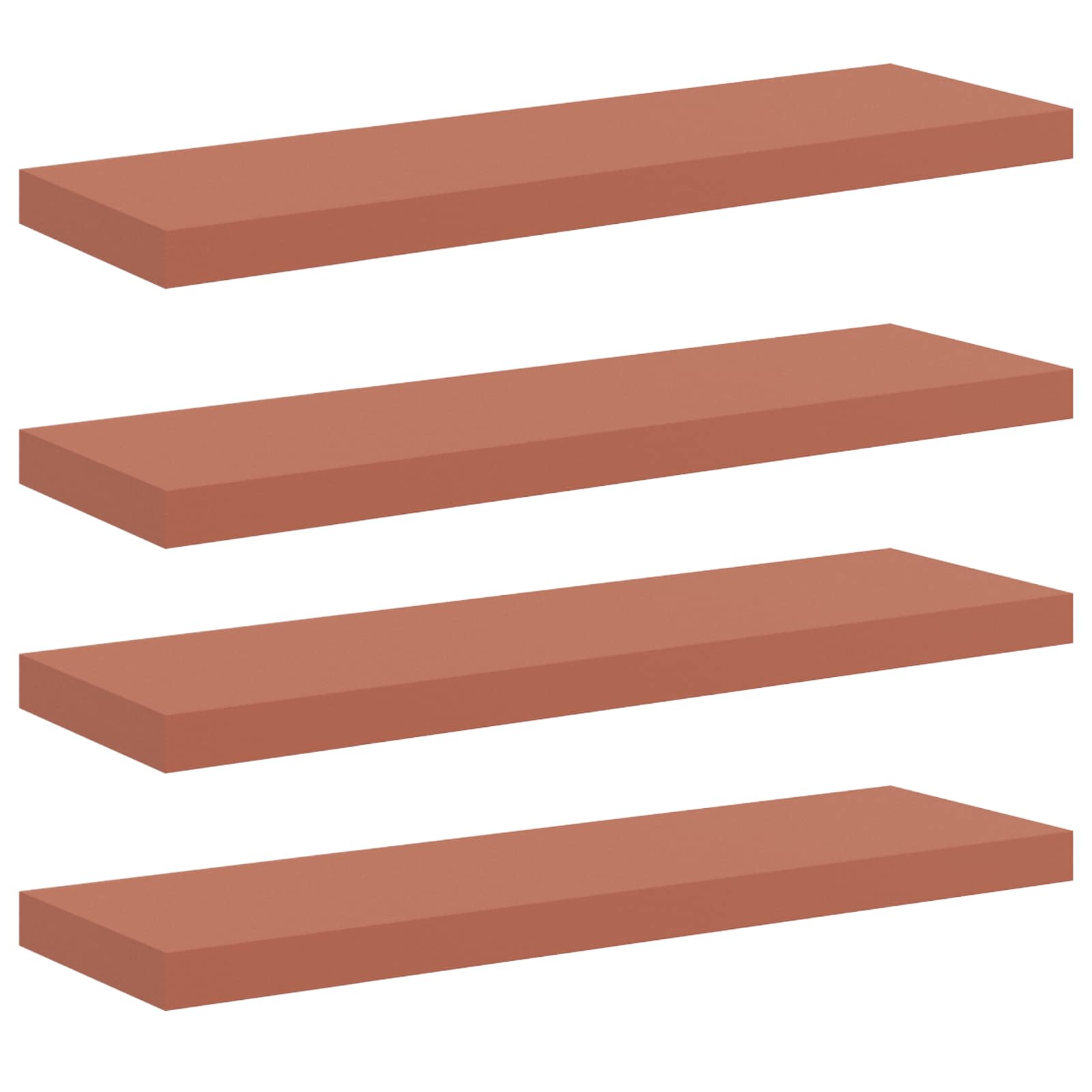 vidaXL Półka ścienna z przechowywaniem 4 pcs Czerwony 80 x 23,5 x 4 cm