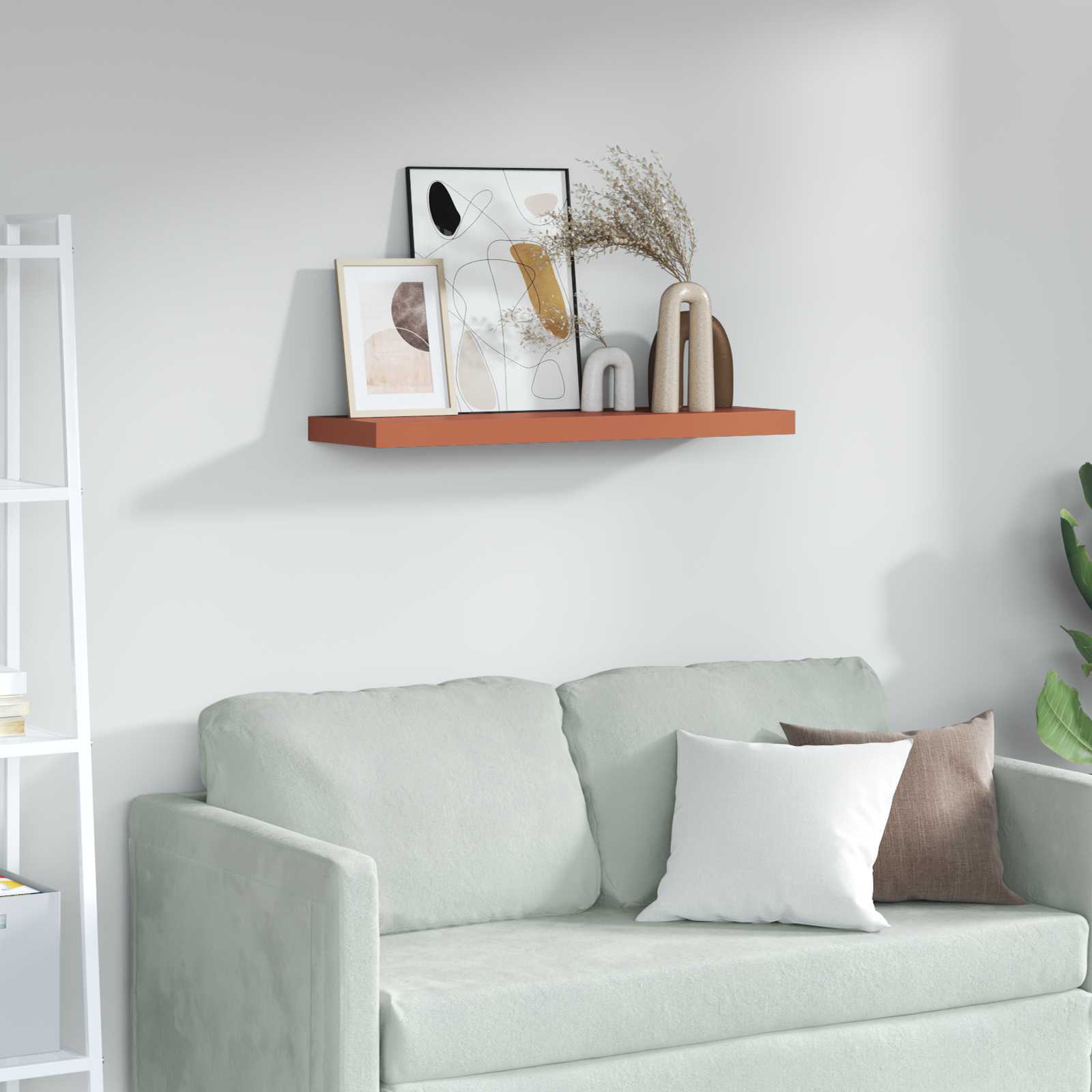 vidaXL Półka ścienna Czerwony 90 x 23,5 x 4 cm Materiał drewnopochodny