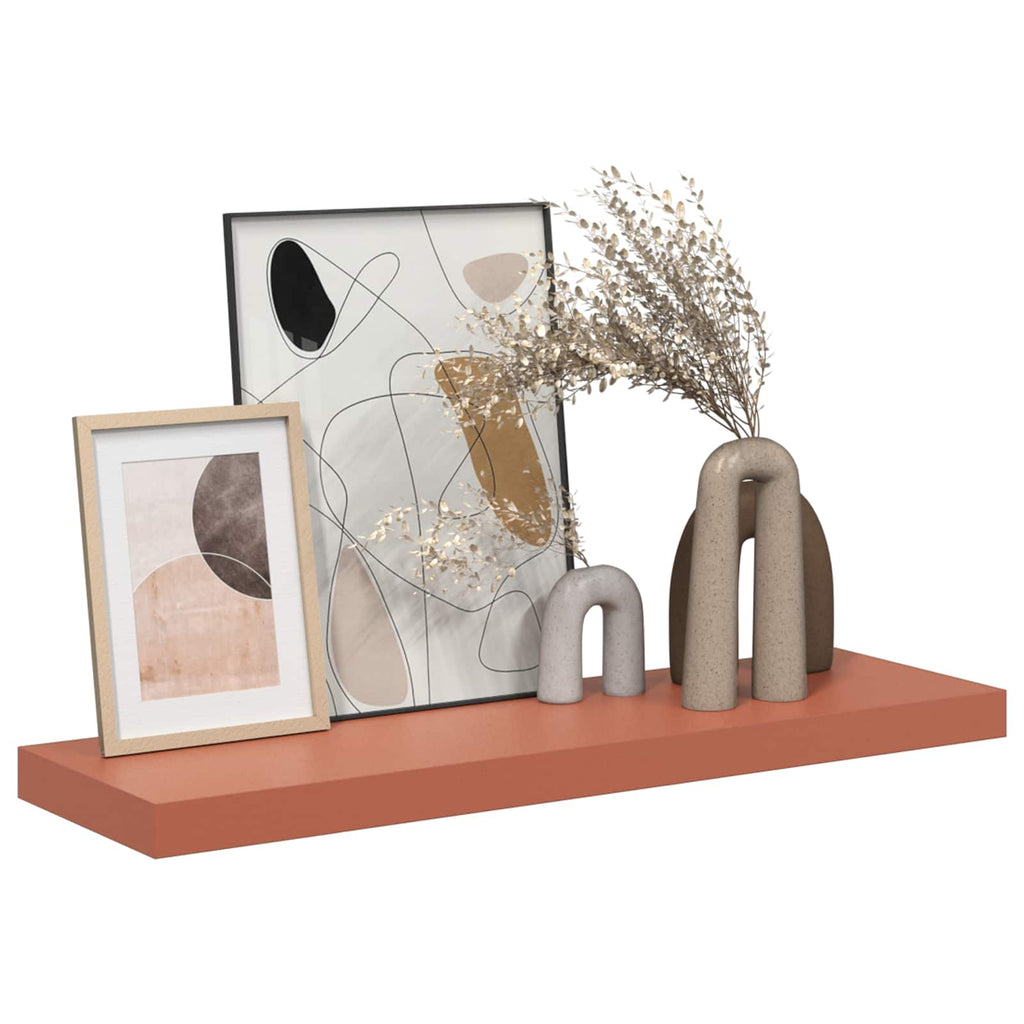 vidaXL Półka ścienna Czerwony 90 x 23,5 x 4 cm Materiał drewnopochodny