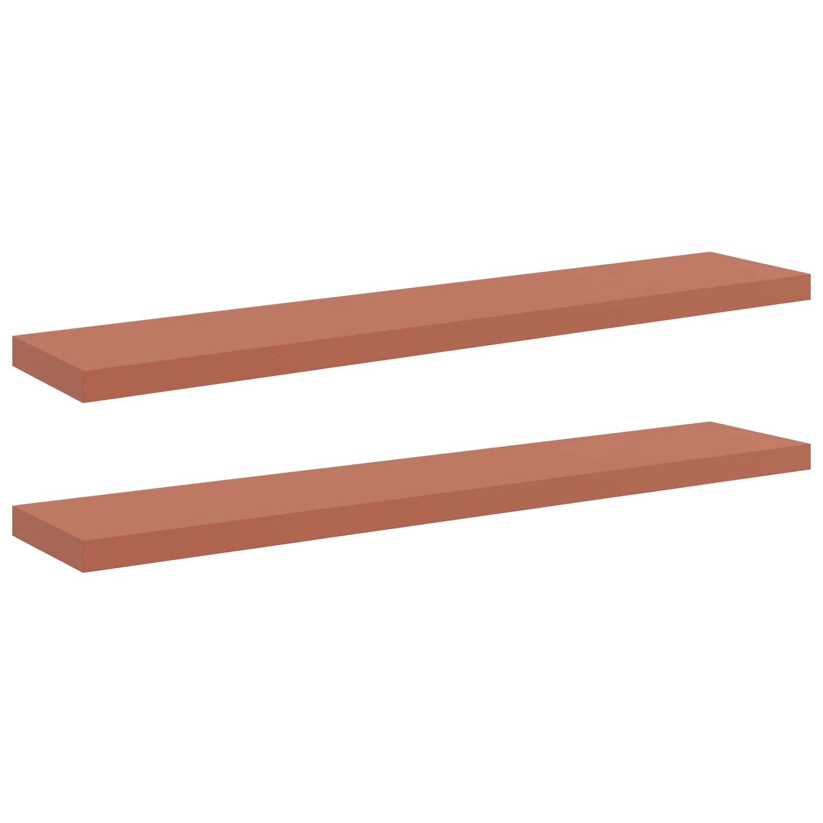 vidaXL Półka ścienna 2 pcs Czerwony 120 x 23,5 x 4 cm