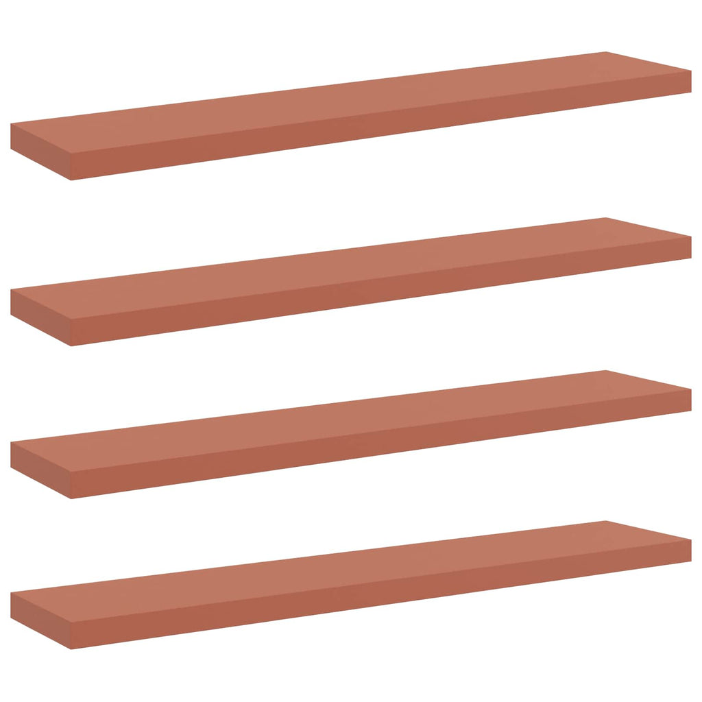 vidaXL Półka ścienna 4 pcs Czerwony 120 x 23,5 x 4 cm