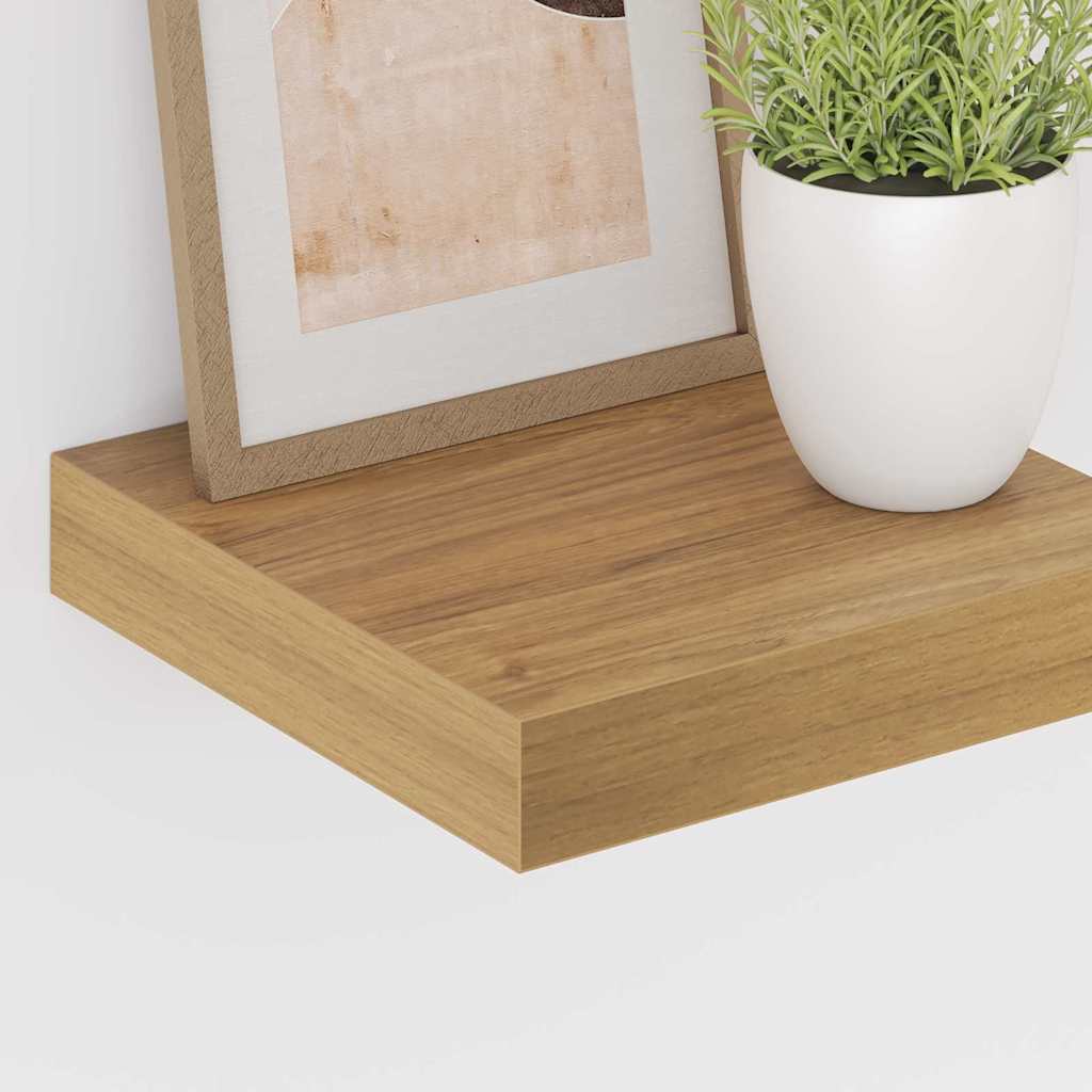 vidaXL Półka ścienna z przechowywaniem 2 pcs Brązowy 23 x 23,5 x 4 cm
