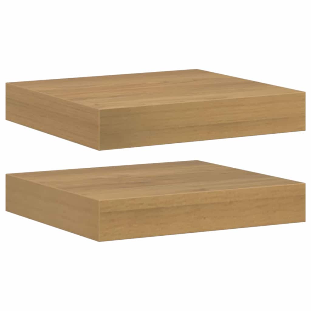 vidaXL Półka ścienna z przechowywaniem 2 pcs Brązowy 23 x 23,5 x 4 cm