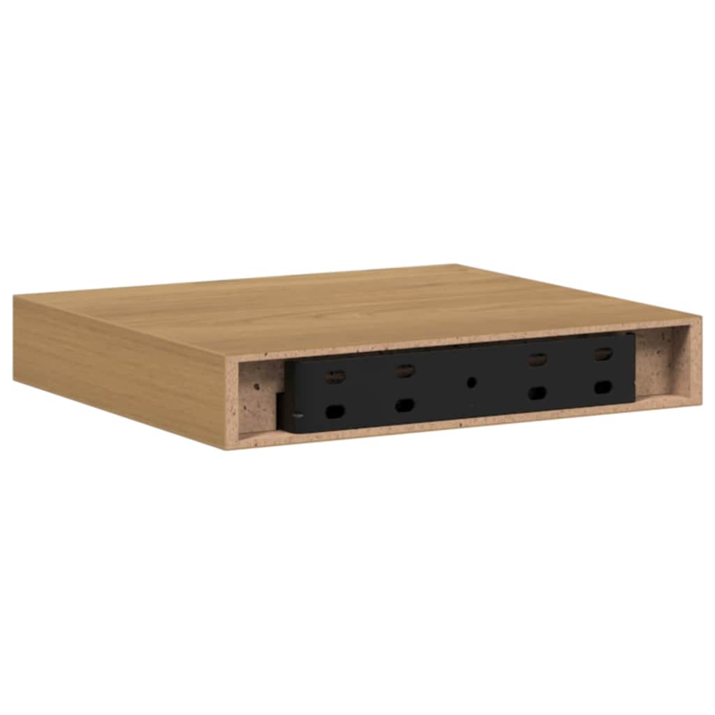 vidaXL Półka ścienna z przechowywaniem 2 pcs Brązowy 23 x 23,5 x 4 cm