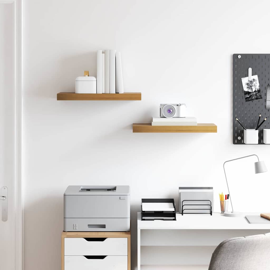 vidaXL Półka ścienna Montowane na ścianie 2 pcs Brązowy 50 x 23 x 4 cm