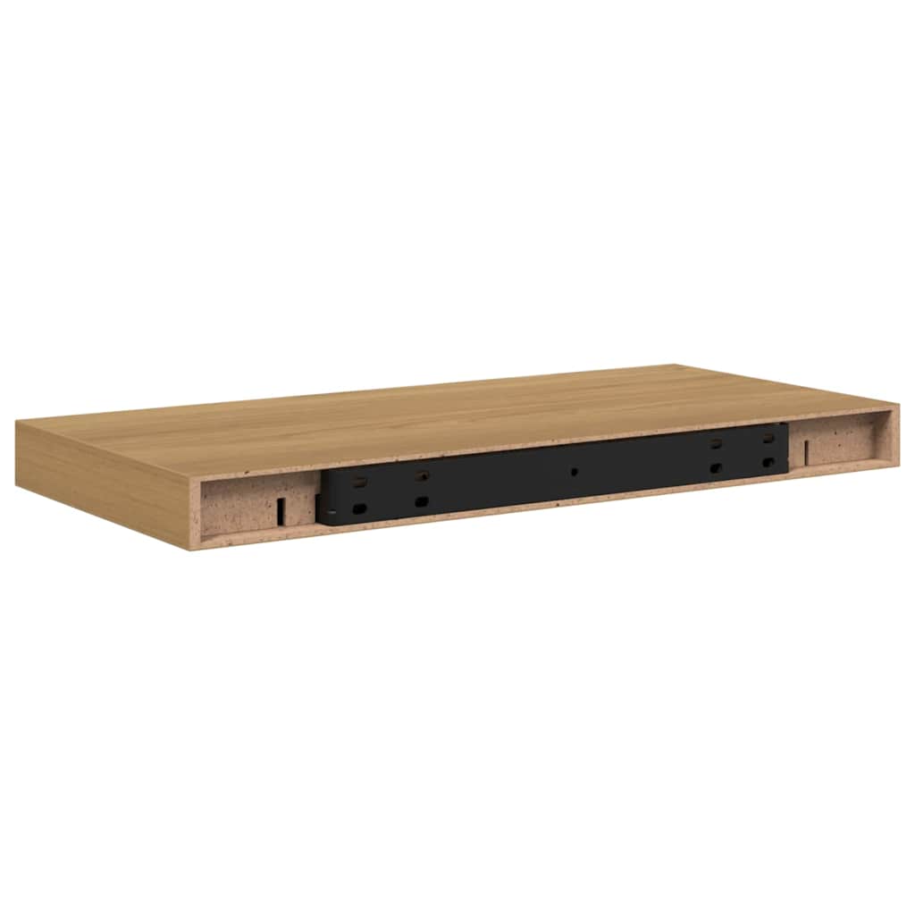 vidaXL Półka ścienna Montowane na ścianie 2 pcs Brązowy 50 x 23 x 4 cm
