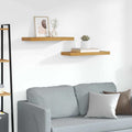 vidaXL Półka ścienna Montowane na ścianie 2 pcs Brązowy 60 x 23 x 4 cm