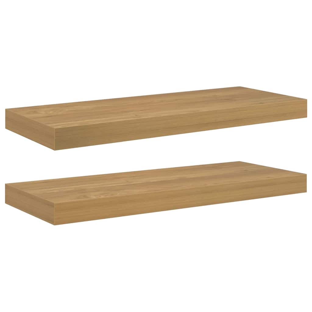 vidaXL Półka ścienna Montowane na ścianie 2 pcs Brązowy 60 x 23 x 4 cm