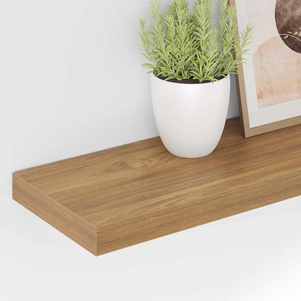vidaXL Półka ścienna Brązowy 80 x 23,5 x 4 cm Materiał drewnopochodny