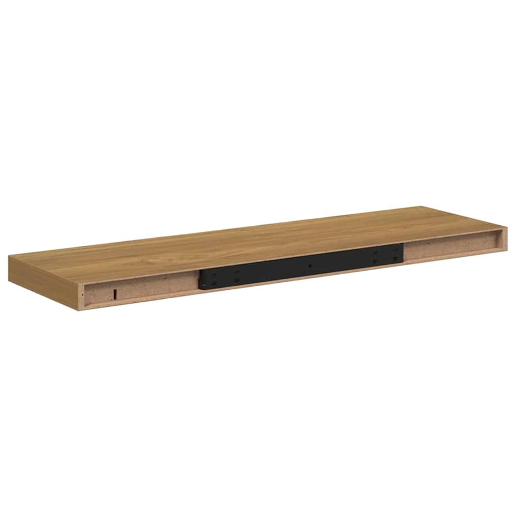 vidaXL Półka ścienna Brązowy 80 x 23,5 x 4 cm Materiał drewnopochodny