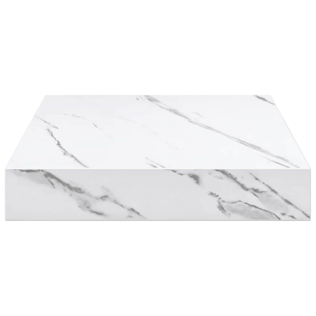 vidaXL Półka ścienna z przechowywaniem Biały marmur 23 x 23,5 x 4 cm
