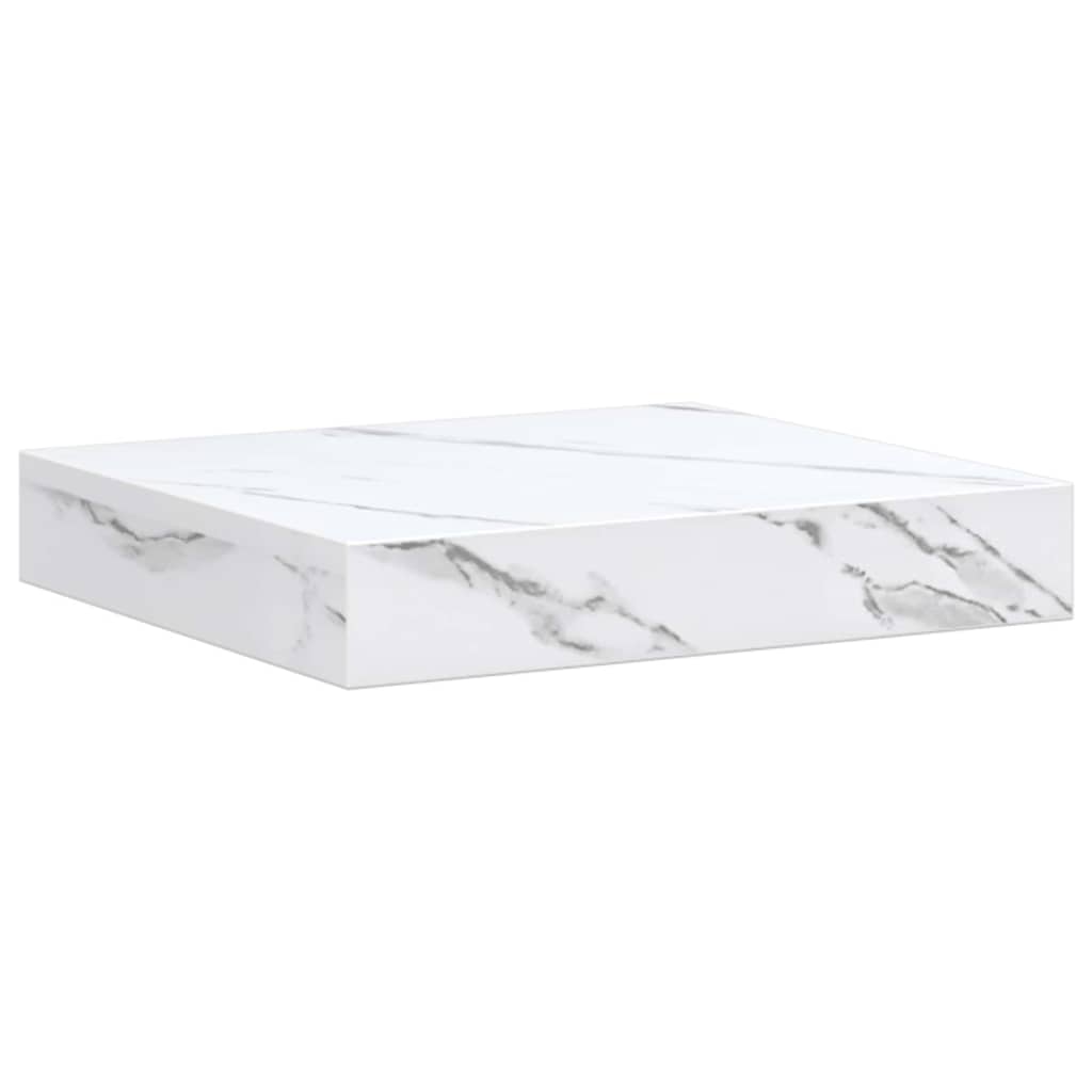 vidaXL Półka ścienna 2 pcs Biały marmur 23 x 23,5 x 4 cm