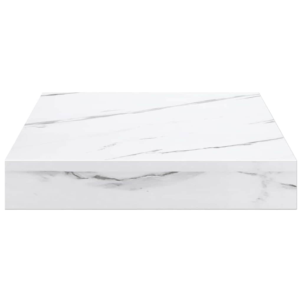 vidaXL Półka ścienna 2 pcs Biały marmur 23 x 23,5 x 4 cm