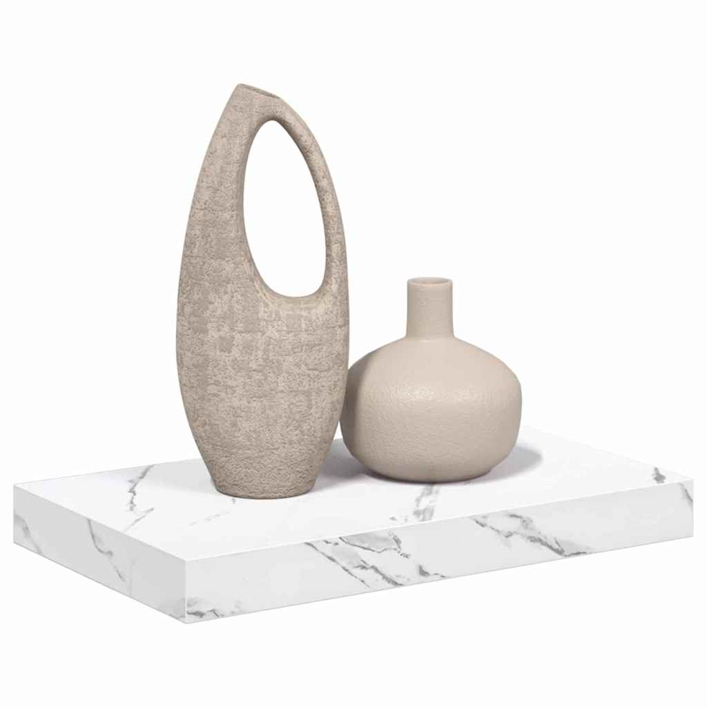 vidaXL Półka ścienna z przechowywaniem Biały marmur 40 x 23,5 x 4 cm