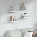 vidaXL Półka ścienna 4 pcs Biały marmur 40 x 23,5 x 4 cm