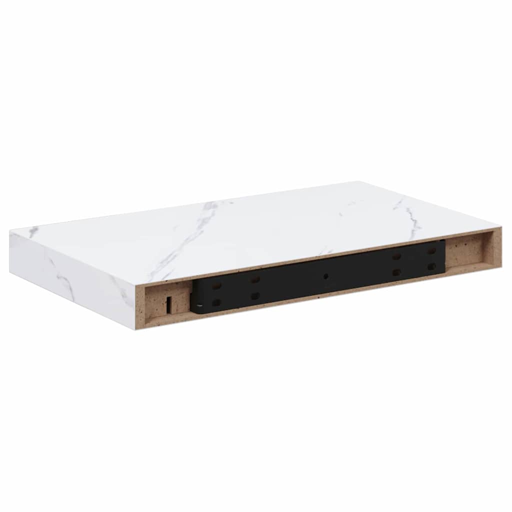 vidaXL Półka ścienna 4 pcs Biały marmur 40 x 23,5 x 4 cm