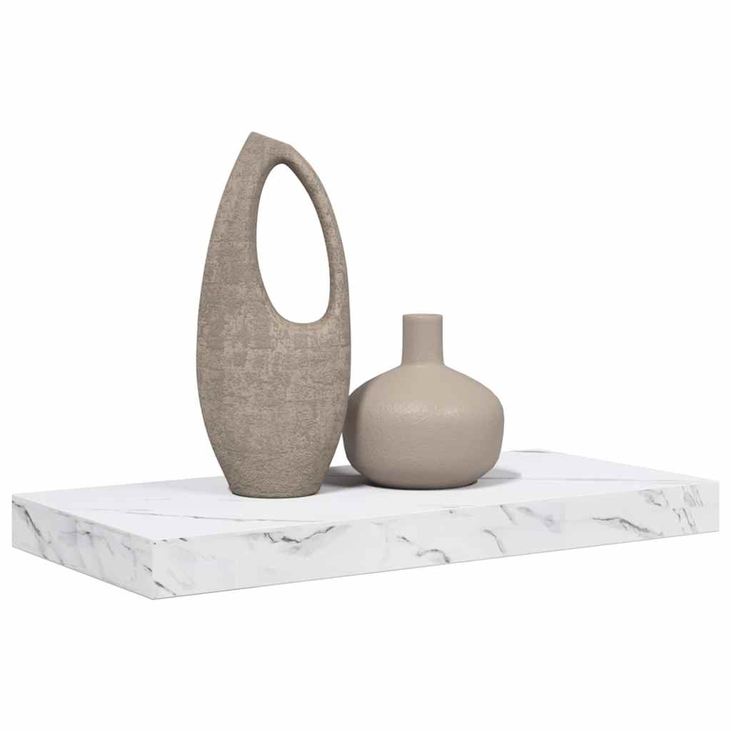 vidaXL Półka ścienna Montowane na ścianie Biały marmur 50 x 23 x 4 cm