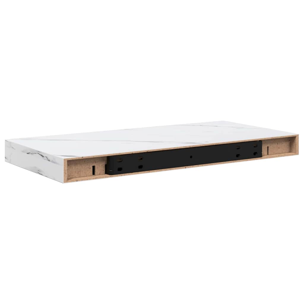 vidaXL Półka ścienna 4 pcs Biały marmur 50 x 23,5 x 4 cm