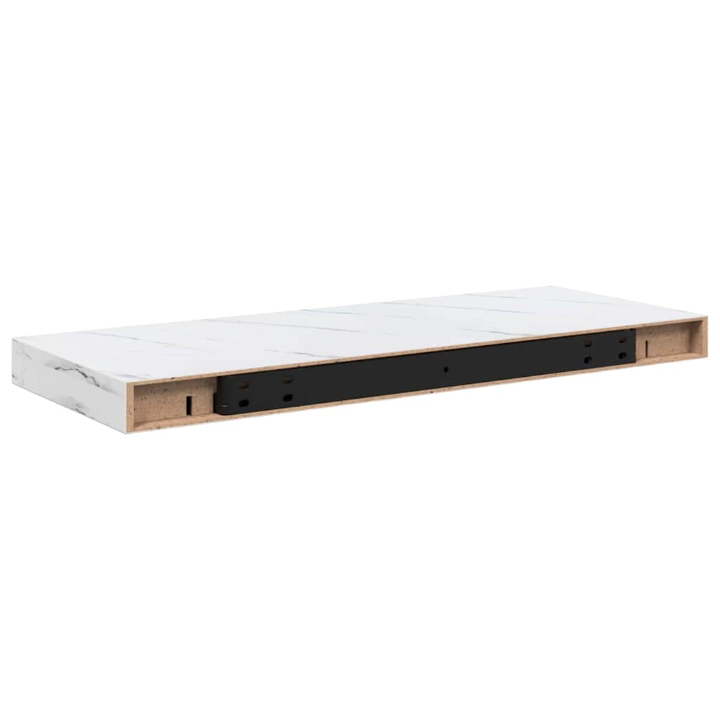 vidaXL Półka ścienna 2 pcs Biały marmur 60 x 23,5 x 4 cm