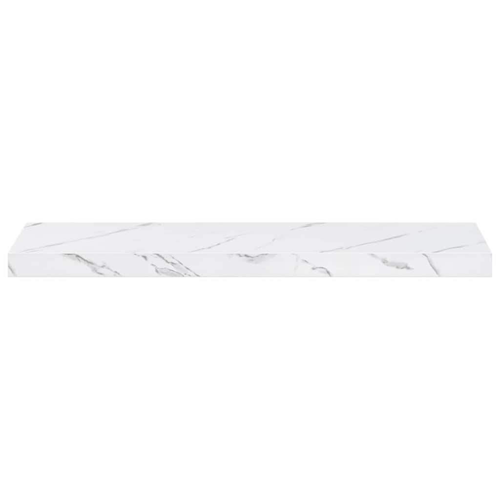 vidaXL Półka ścienna 2 pcs Biały marmur 80 x 23,5 x 4 cm