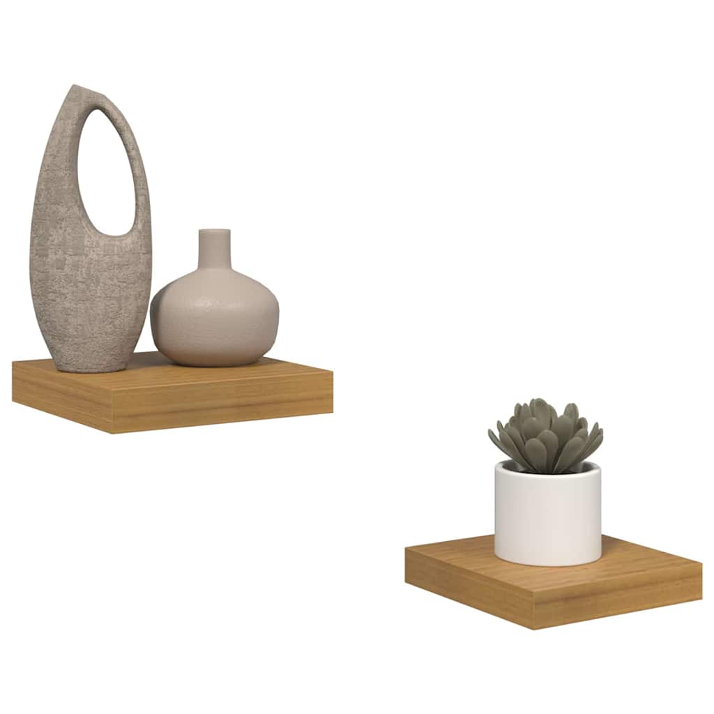 vidaXL Półka ścienna z przechowywaniem 2 pcs Beżowy 23 x 23,5 x 4 cm