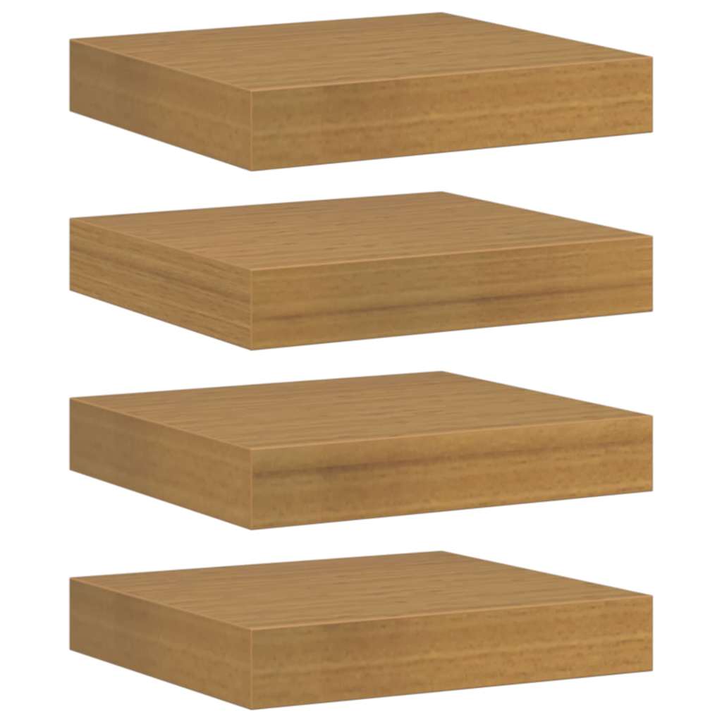 vidaXL Półka ścienna z przechowywaniem 4 pcs Beżowy 23 x 23,5 x 4 cm