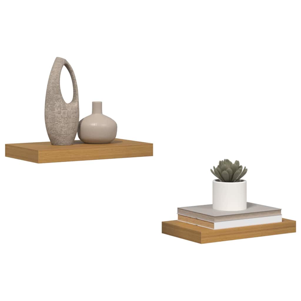 vidaXL Półka ścienna z przechowywaniem 2 pcs Beżowy 40 x 23,5 x 4 cm