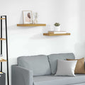 vidaXL Półka ścienna Montowane na ścianie 2 pcs Beżowy 50 x 23 x 4 cm