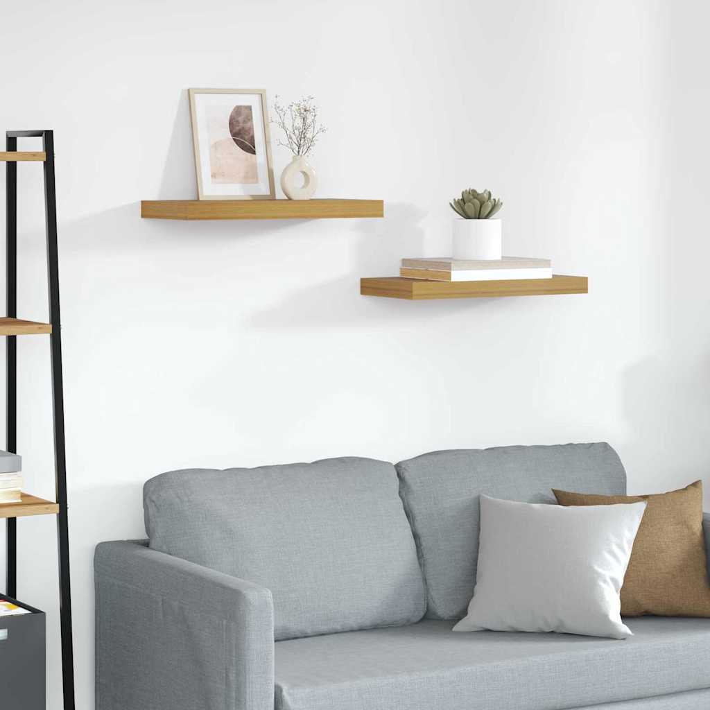 vidaXL Półka ścienna Montowane na ścianie 2 pcs Beżowy 50 x 23 x 4 cm