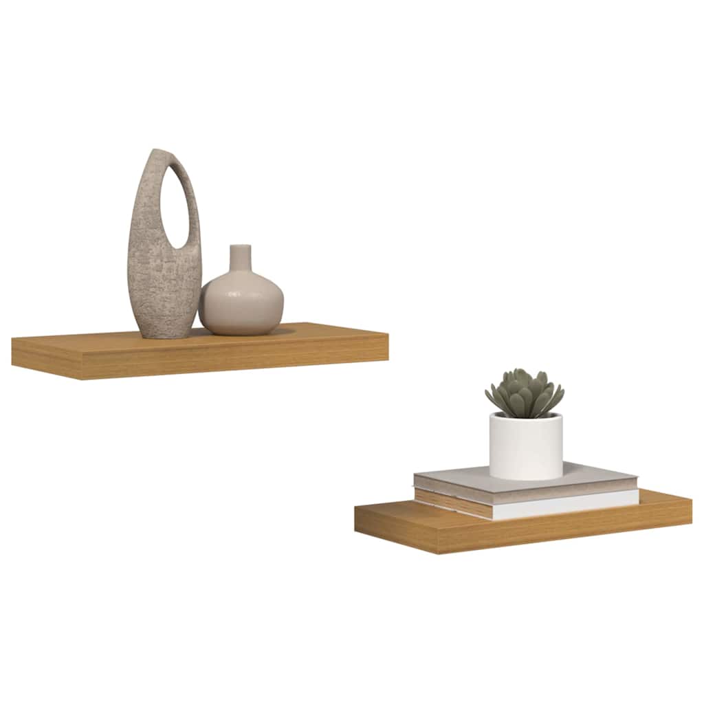 vidaXL Półka ścienna Montowane na ścianie 2 pcs Beżowy 50 x 23 x 4 cm