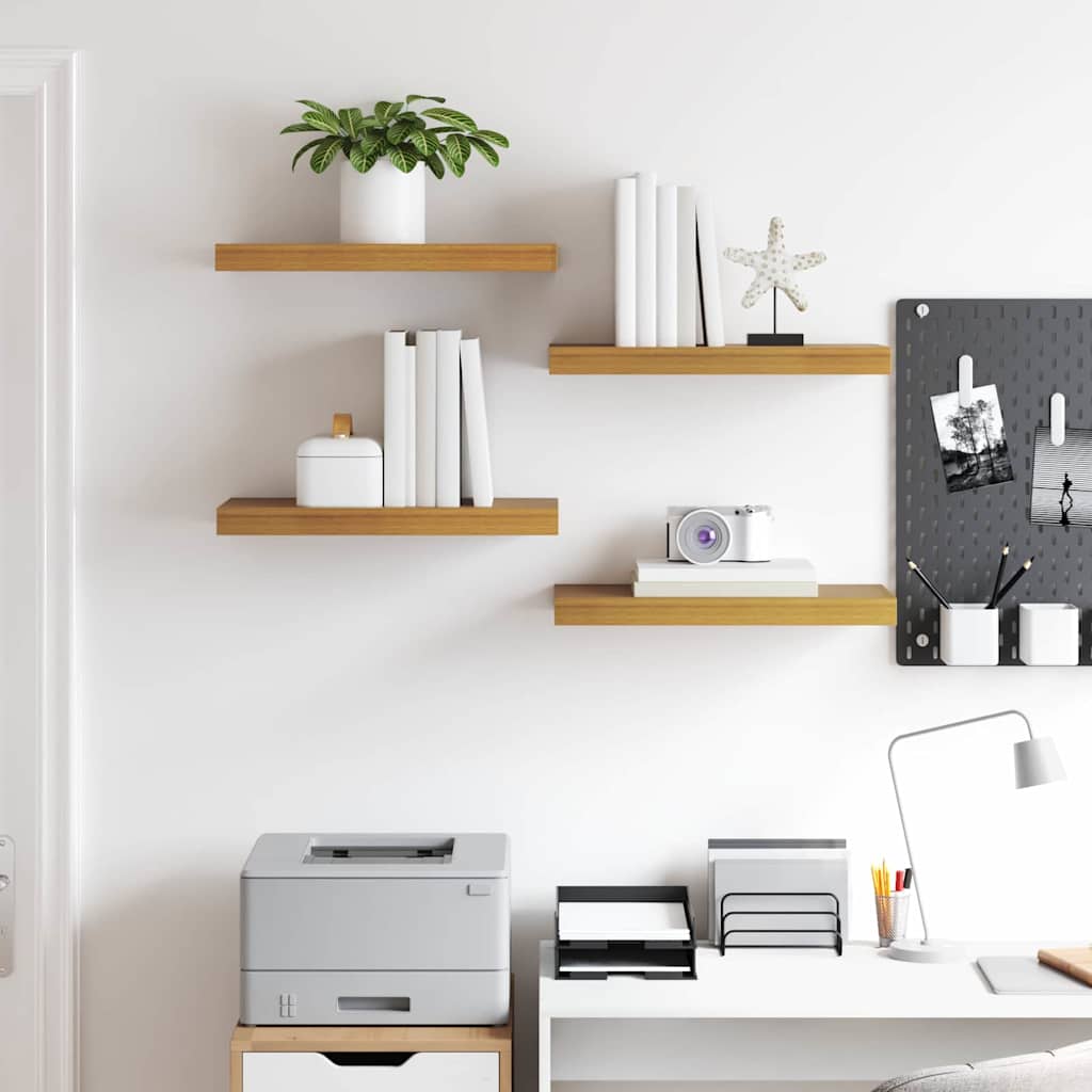 vidaXL Półka ścienna Do montażu na ścianie 4 pcs Beżowy
