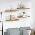 vidaXL Półka ścienna Montowane na ścianie 4 pcs Beżowy 60 x 23 x 4 cm