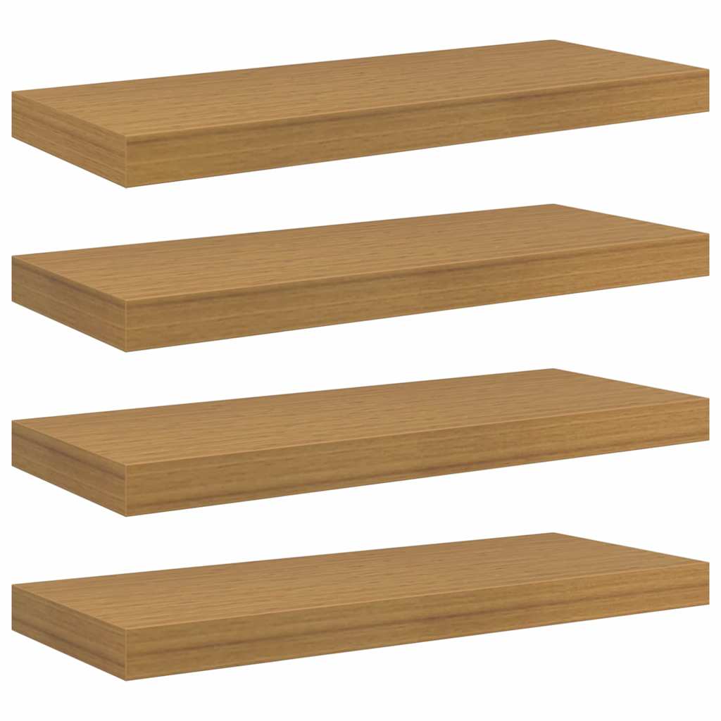 vidaXL Półka ścienna Montowane na ścianie 4 pcs Beżowy 60 x 23 x 4 cm
