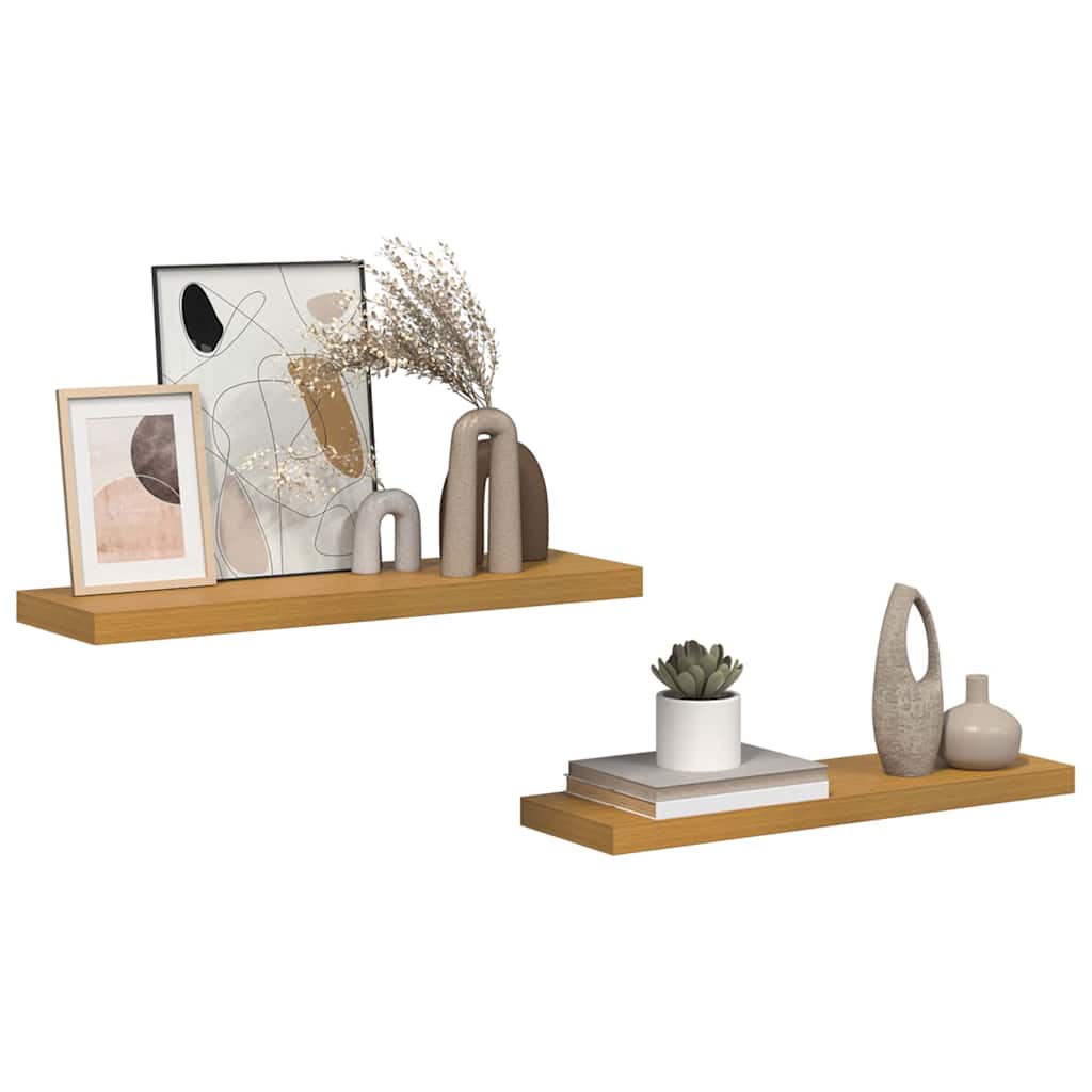 vidaXL Półka ścienna z przechowywaniem 2 pcs Beżowy 80 x 23,5 x 4 cm