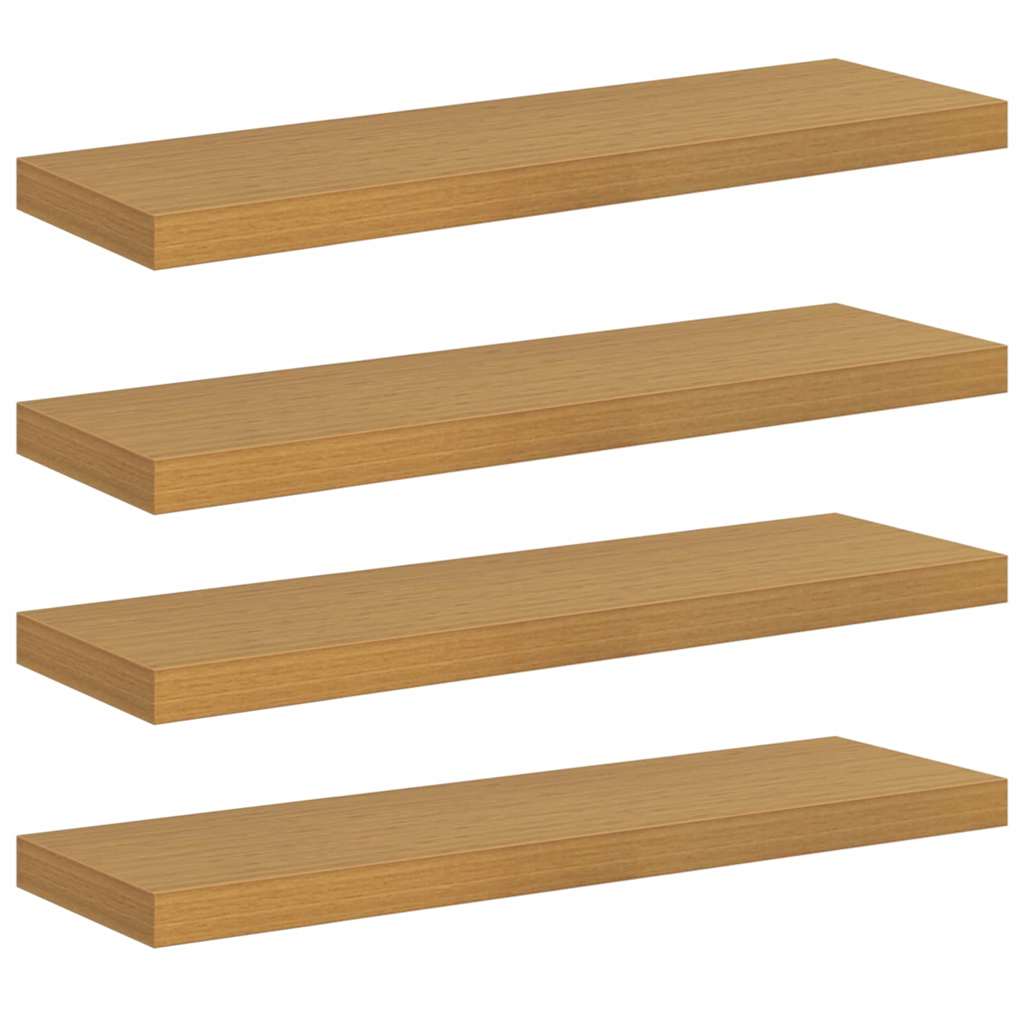 vidaXL Półka ścienna z przechowywaniem 4 pcs Beżowy 90 x 23,5 x 4 cm