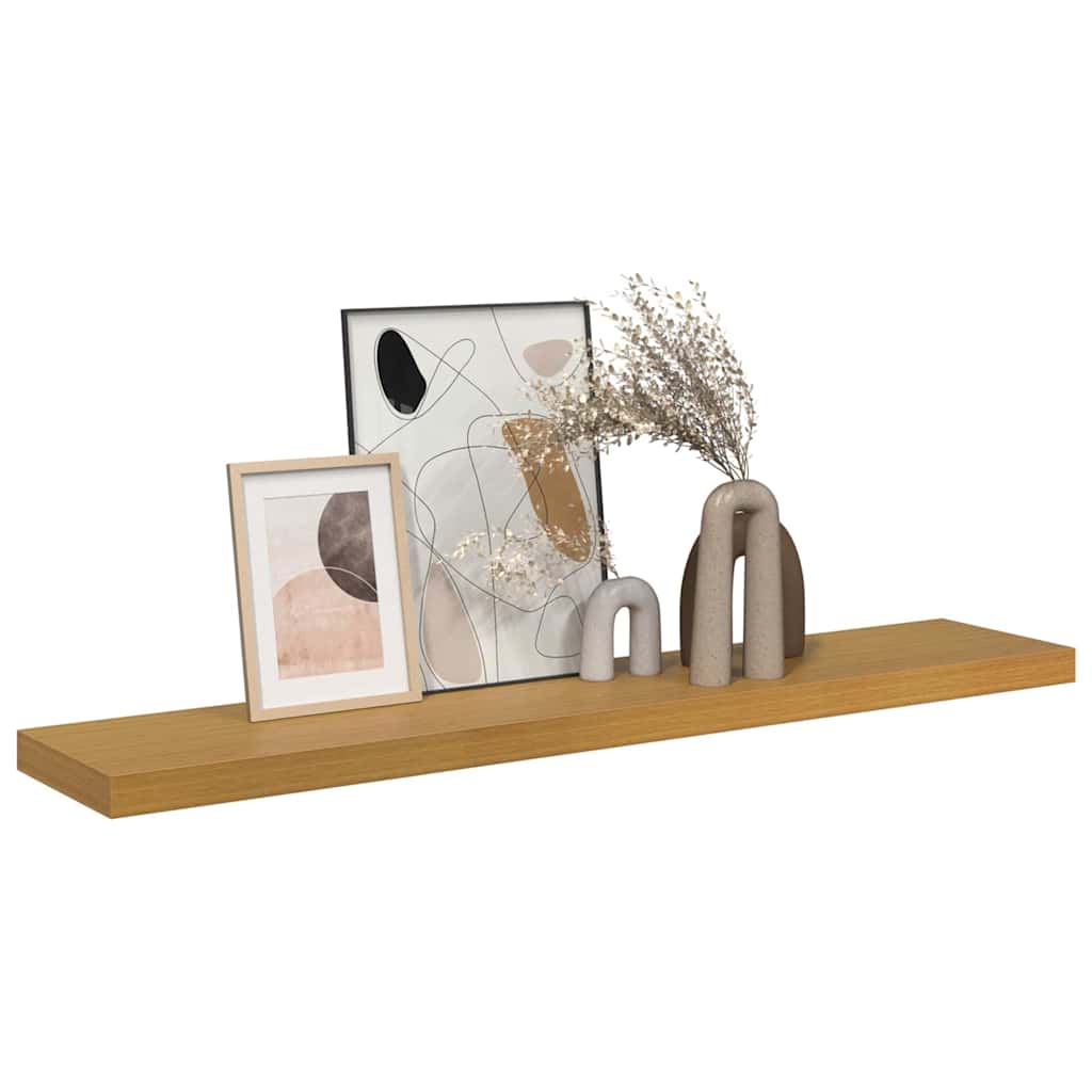 vidaXL Półka ścienna Beżowy 120 x 23,5 x 4 cm Materiał drewnopochodny