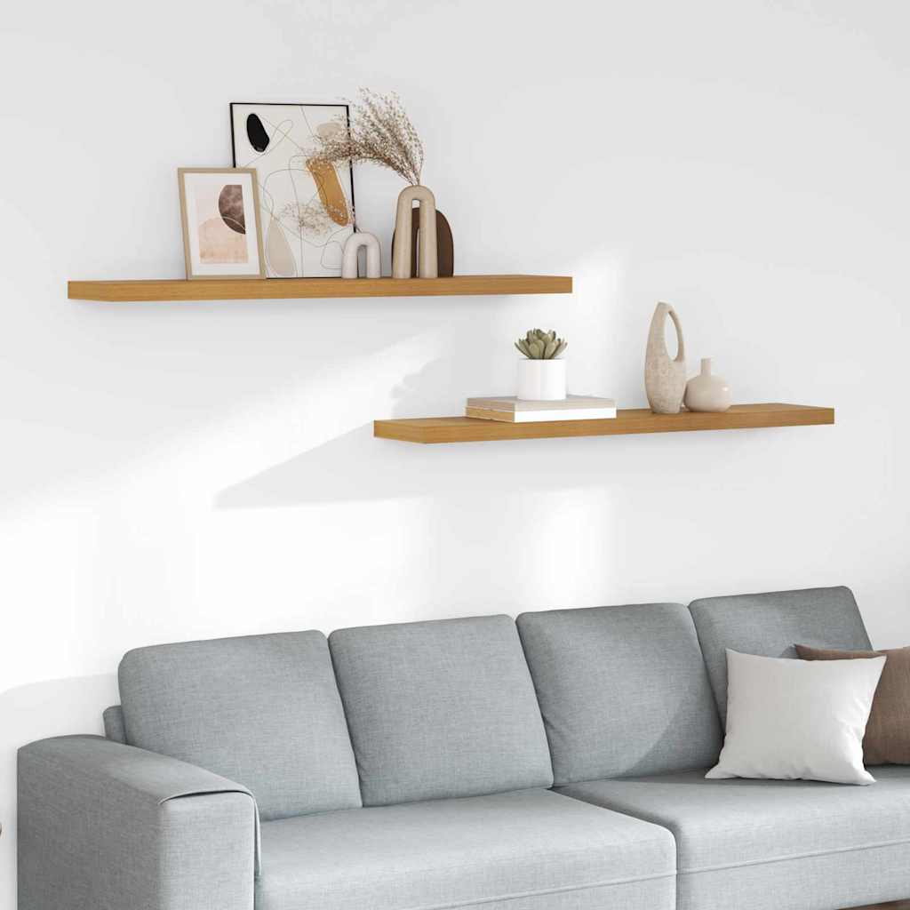vidaXL Półka ścienna z przechowywaniem 2 pcs Beżowy 120 x 23,5 x 4 cm