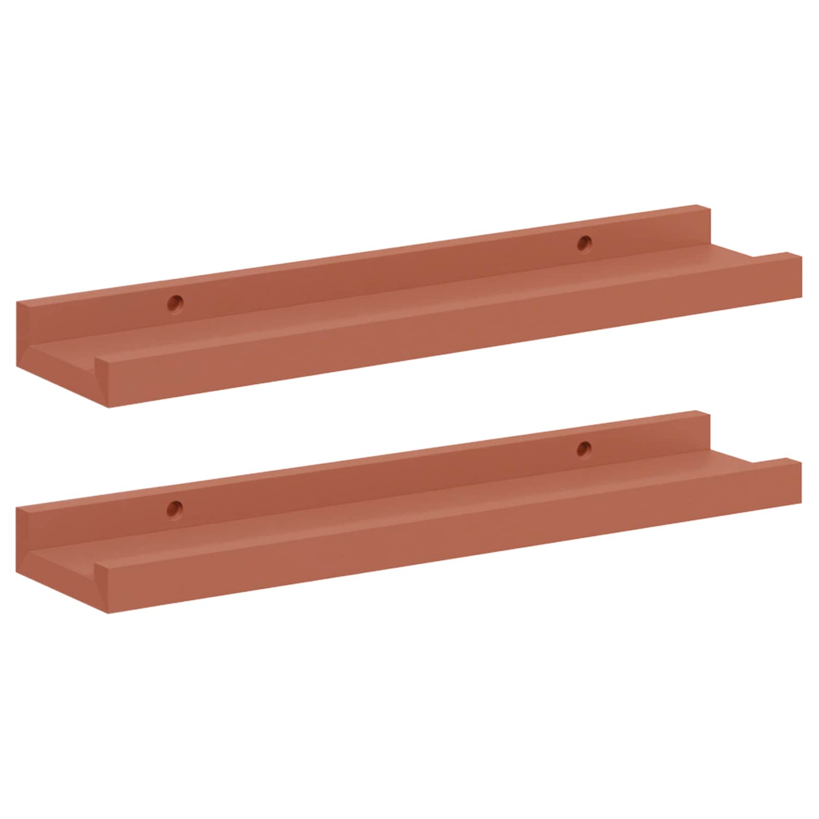 vidaXL Półka ścienna Do montażu na ścianie 2 pcs Czerwony