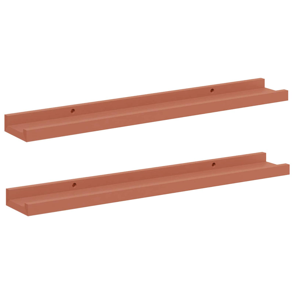 vidaXL Półka ścienna Do montażu na ścianie 2 pcs Czerwony