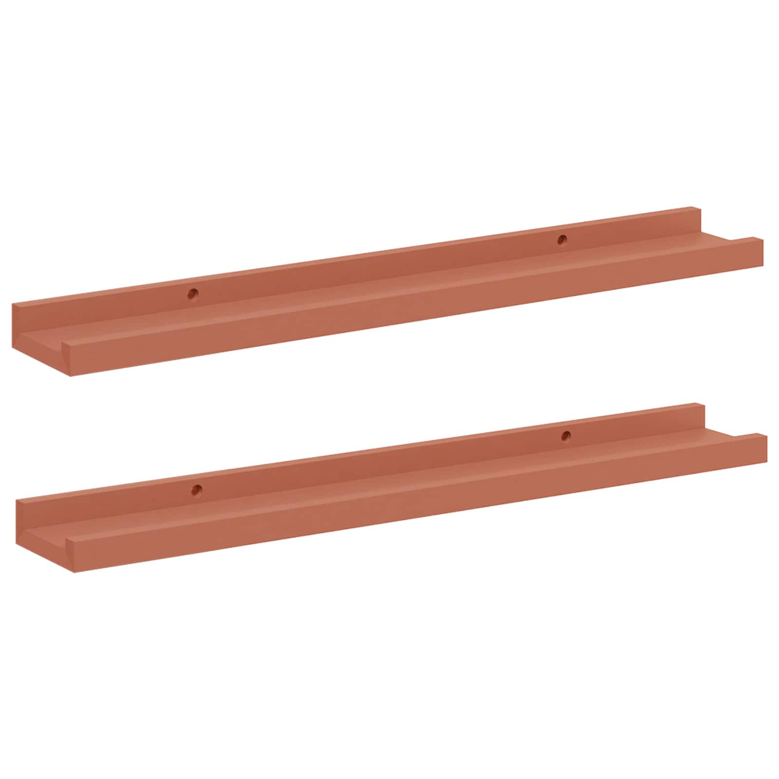 vidaXL Półka ścienna Do montażu na ścianie 2 pcs Czerwony