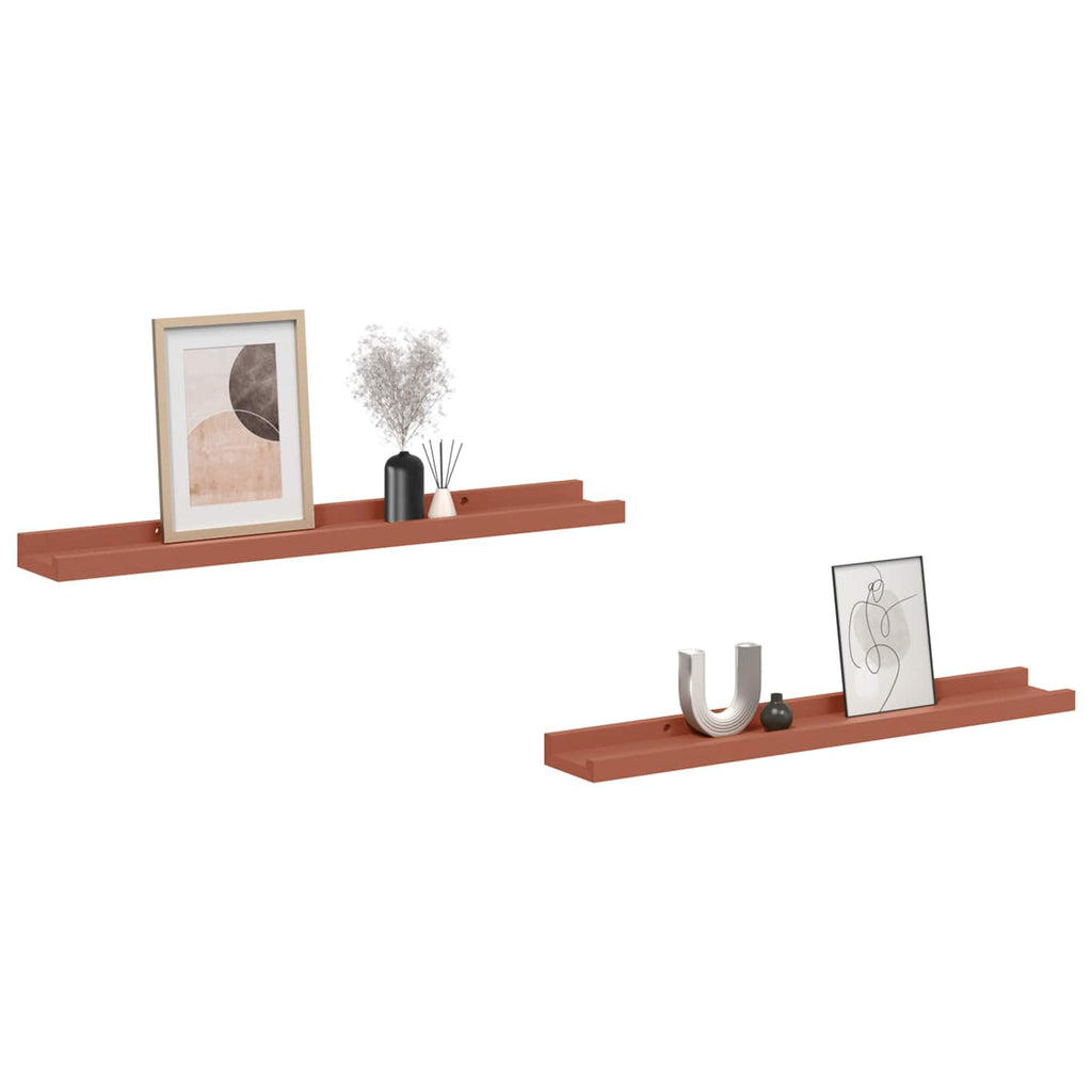 vidaXL Półka ścienna Do montażu na ścianie 2 pcs Czerwony
