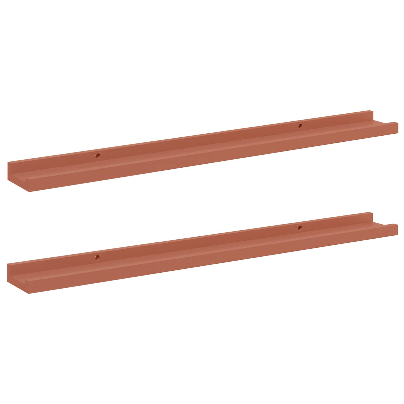vidaXL Półka ścienna Do montażu na ścianie 2 pcs Czerwony