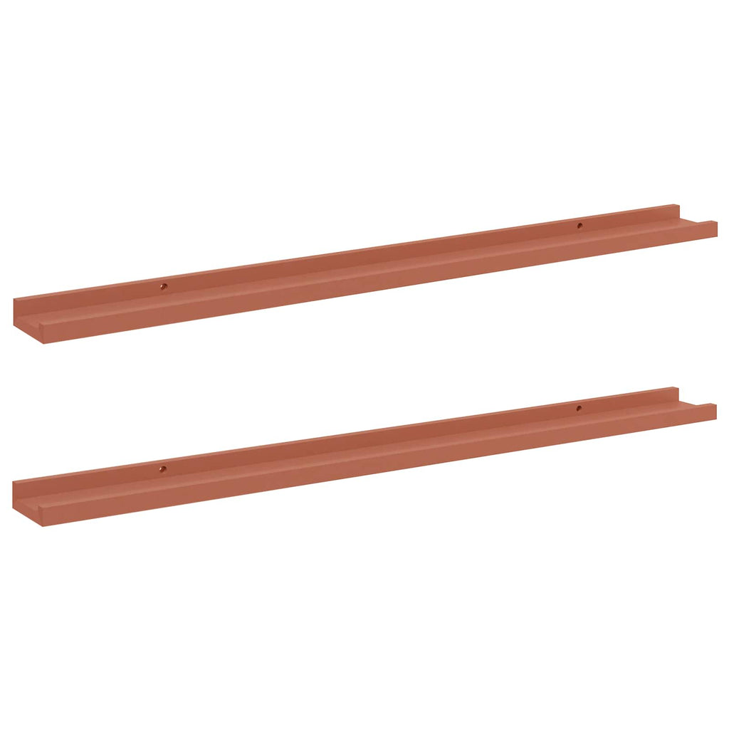 vidaXL Półka ścienna Do montażu na ścianie 2 pcs Czerwony